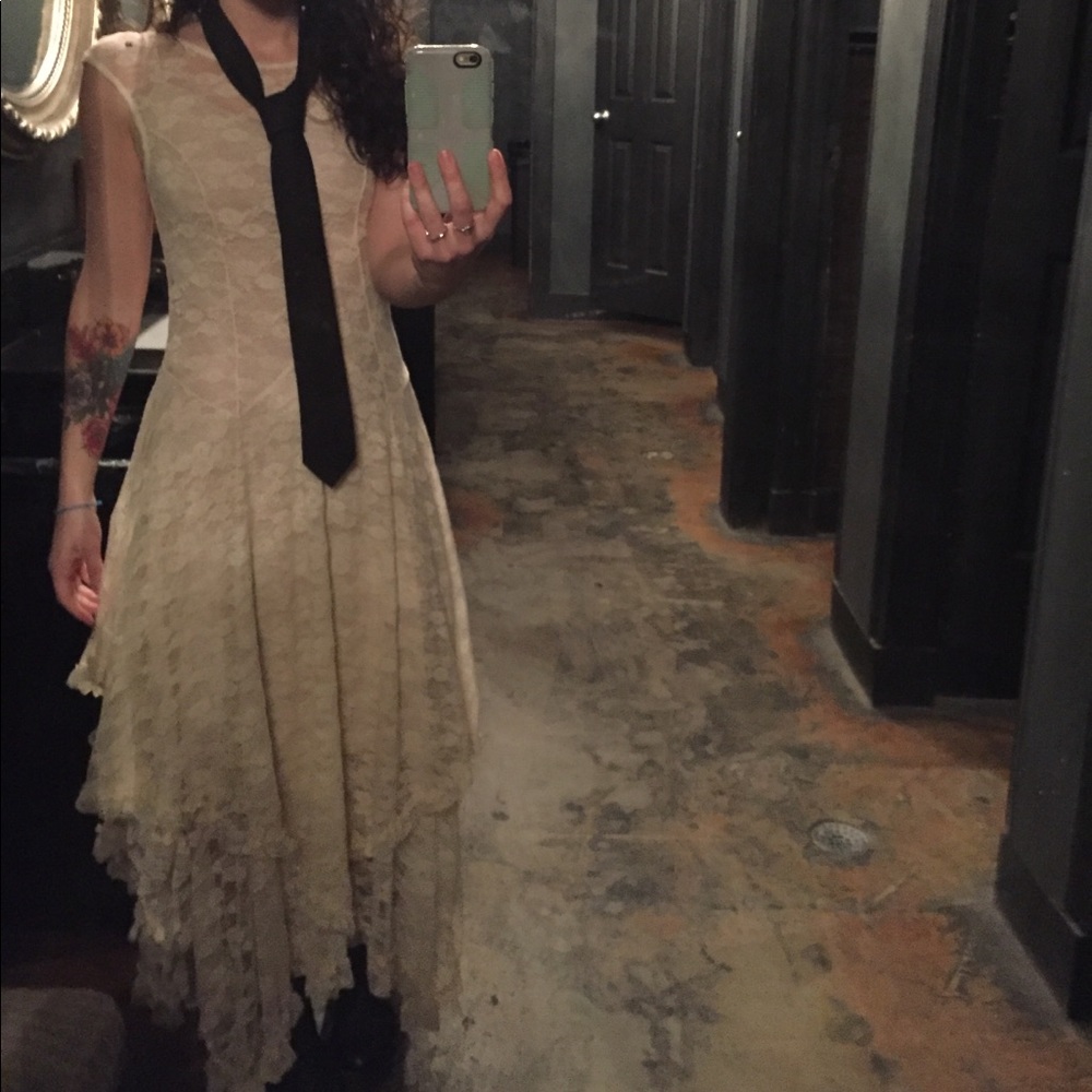 Free People Ivory Lace Dress